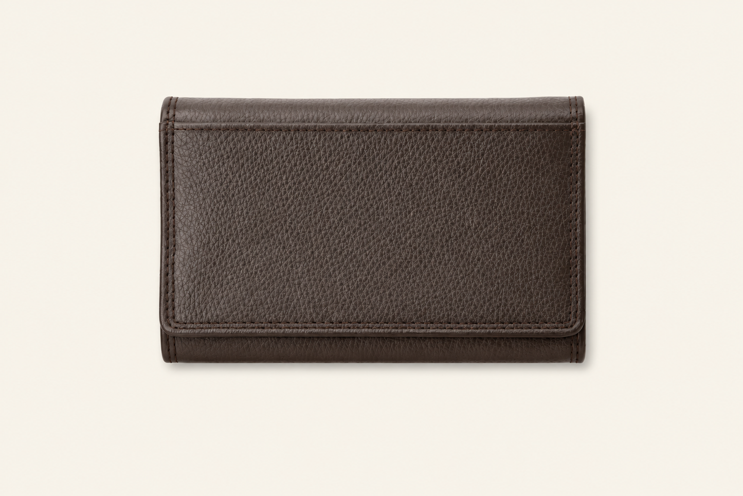 Luxury Pebbled Dark Brown Leather Wallet