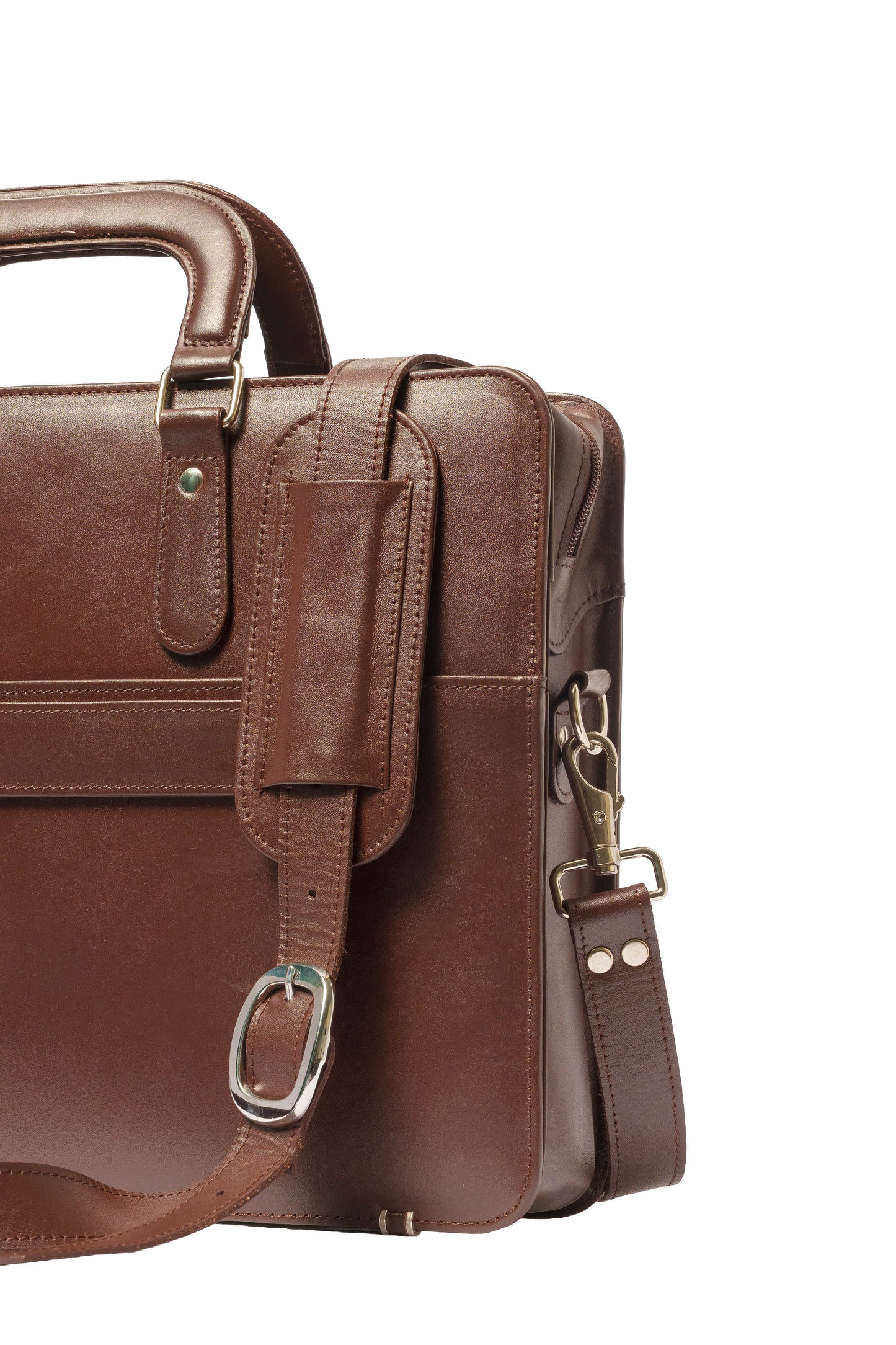 Chestnut Leather Briefcase & Laptop Bag