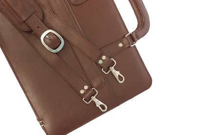 Chestnut Leather Briefcase & Laptop Bag