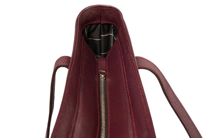 Royale Burgundy Leather Tote