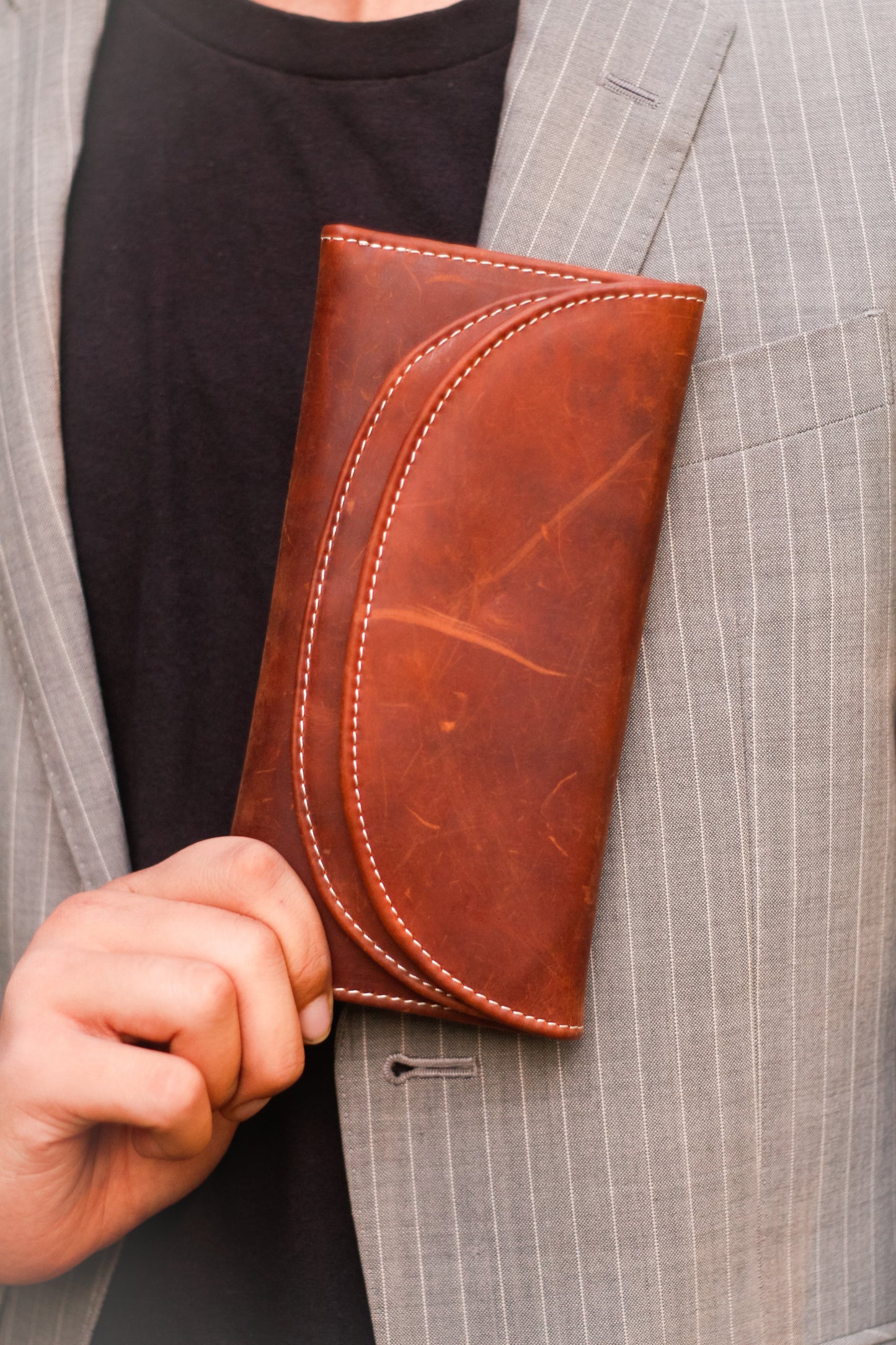 Rustic Stitch Travel Wallet